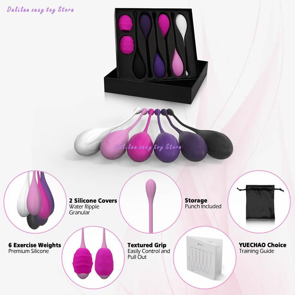 EggsBullets Smart Kegel Ball Vaginal Dumbbells Full Silicone Pussy Vagina Tighten Exercise Balls Set For Women Lady gdfty 230804