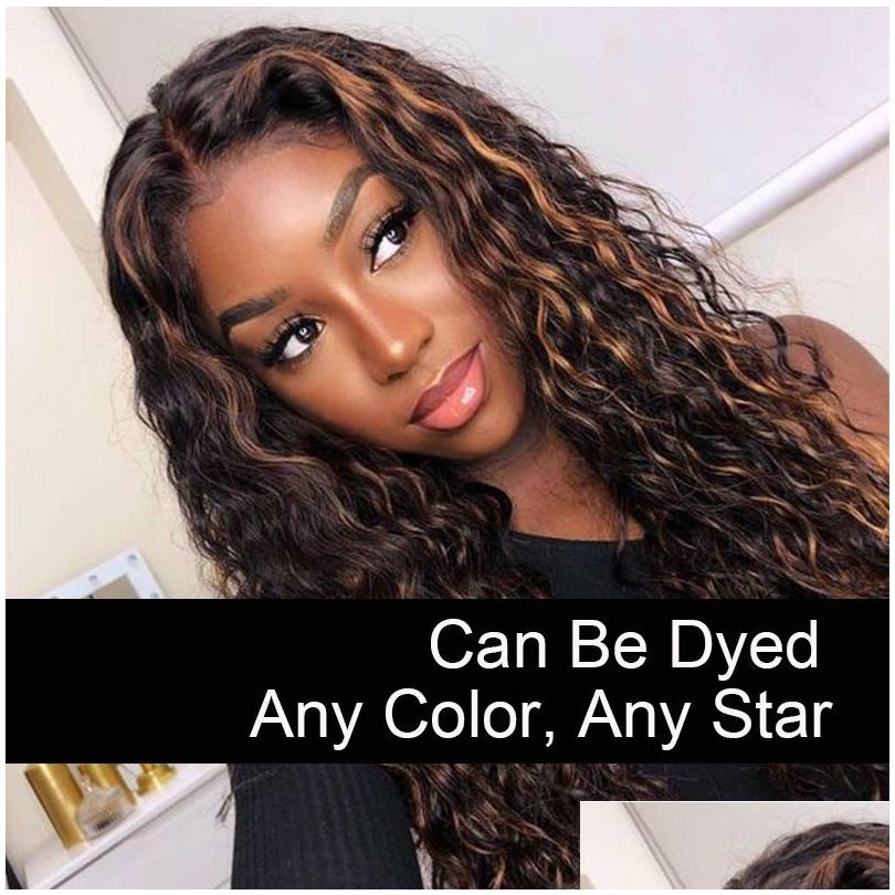 Lace Wigs Loose Curl 250 Density 13X6 Front Human Hair 360 Frontal Wig Brazilian Remy Water Wave 30 Inch Fl You May Drop Delivery Prod Dhnlq