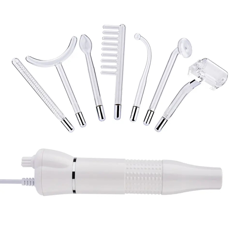 Portable Beauty Infrared Device High Frequency Facial Machine Skin Spot Acne Remover Skin Rejuvenation Electrotherapy 7 Electrodes Glass Tubes