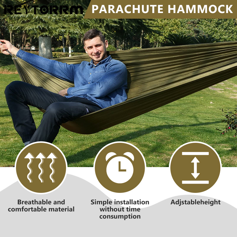 Hammocks Single Camping Hammock 220x100cm Durable Safety Adult Indoor Outdoor Hanging Sleeping Removable Soft Bed Travel Can hold 500lbs 230804
