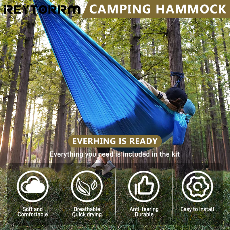 Hammocks Single Camping Hammock 220x100cm Durable Safety Adult Indoor Outdoor Hanging Sleeping Removable Soft Bed Travel Can hold 500lbs 230804