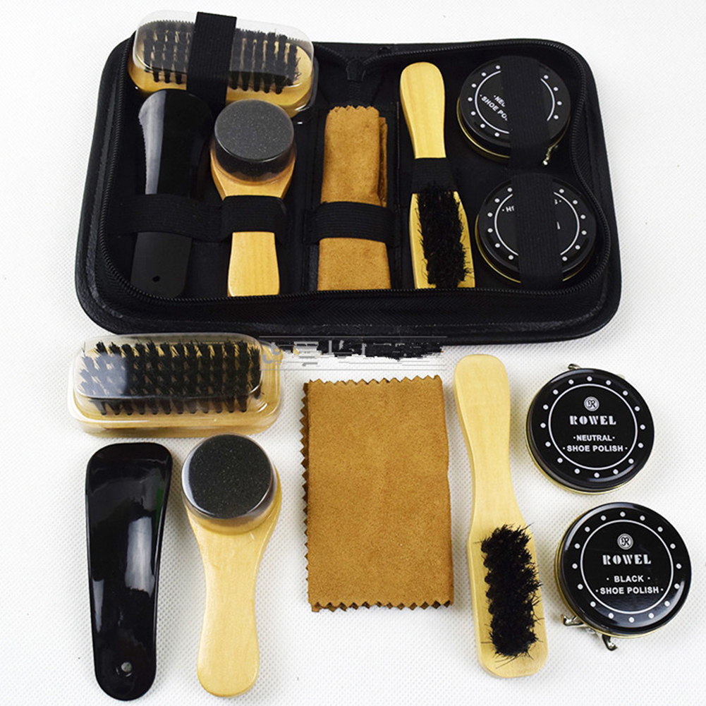 Shoe Parts Accessories Fathers Day Boots With Case Care Brushes Household Portable Travel Sponge Birthday Sneakers Polish Kit Cleaning Tool 230804