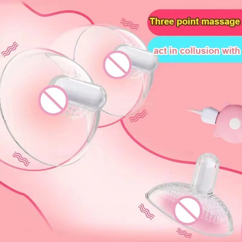 Adult Toys Breast Massager Sucking Erotic Vibrator Vacuum Stimulator Cup Nipple Silicone Chest Sex for Women Couples Games 230804