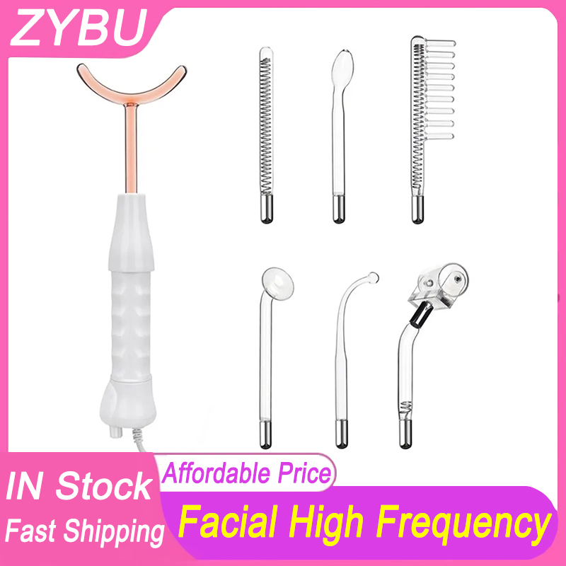 Handle High Frequency Machine Facial Device Skin Spot Reduction Wrinkle Removal Beauty Equipment Home Use Acne Treatment Electrotherapy 7 Electrodes G