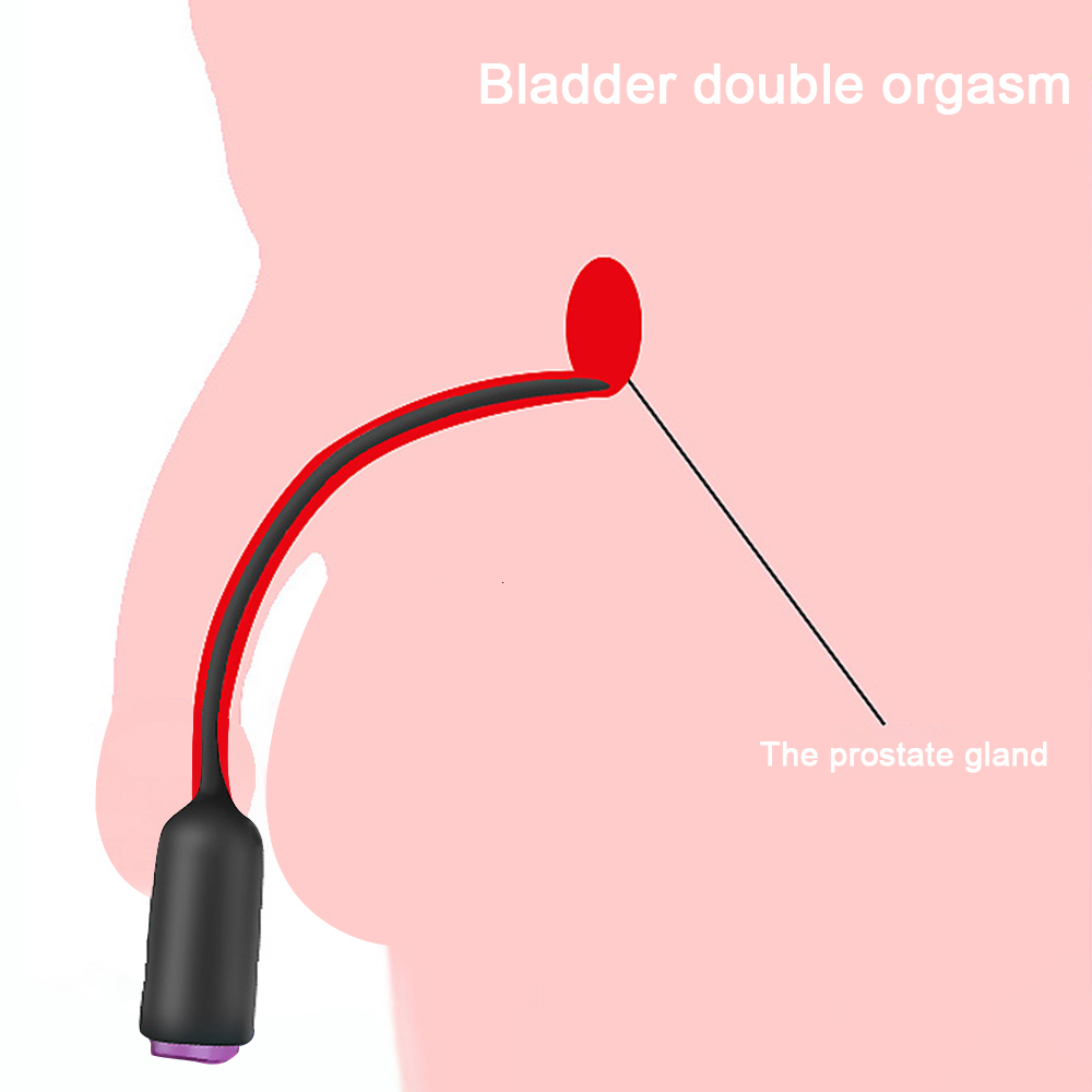 Adult Toys 10 Speed Urethral Vibrator Catheter Penis Plug Sex for Men Vibrating Insertion Love 230804