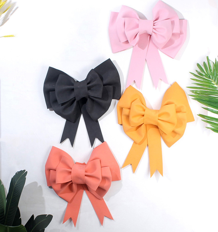 Figurines Decorative Objects Aqumotic DIY Huge Bow Material Package Giant Bowknot Large Bowtie Decoration Handmade PE Party Background Wall Decor 2308