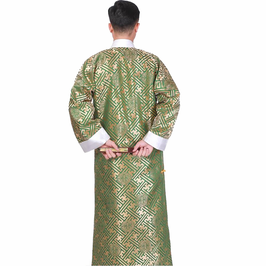 Traditional ethnic clothing Chinese tang suit cheongsam for men Crosstalk Drama Robes Oriental ancient long gown