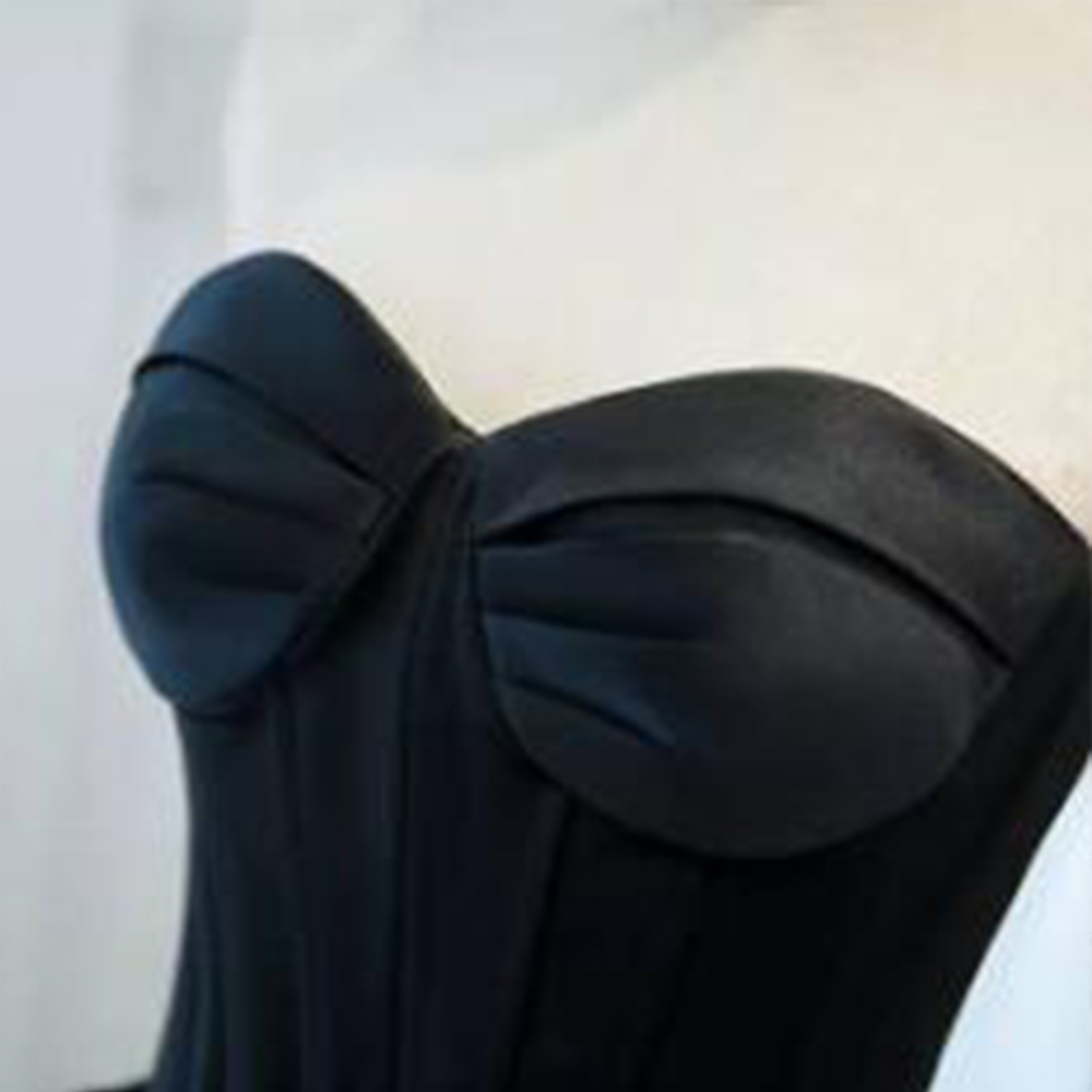 ZJ9323 Black Elegant Sweetheart Wedding Party Dresses Strapless Tiered Draped Robe 2023 New Ball Gown Formal Dress Women