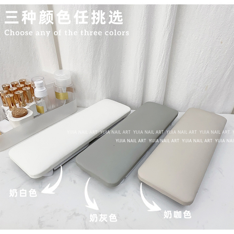 Hand Rests Simple Style PU Leather Folding Nail Hand Rest Pillow Hand Cushion Pillow Holder Nail Art Stand Manicure Table Nail Arm Rests 230804