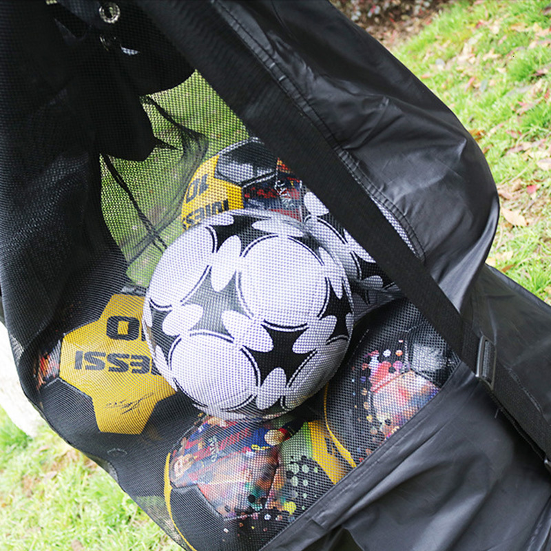 Balls Outdoor Soccer Bag Large Capacity Basketball Volleyball Carrying Sack Waterproof Adjustable Heavy Duty Ball Polyester Mesh 230804