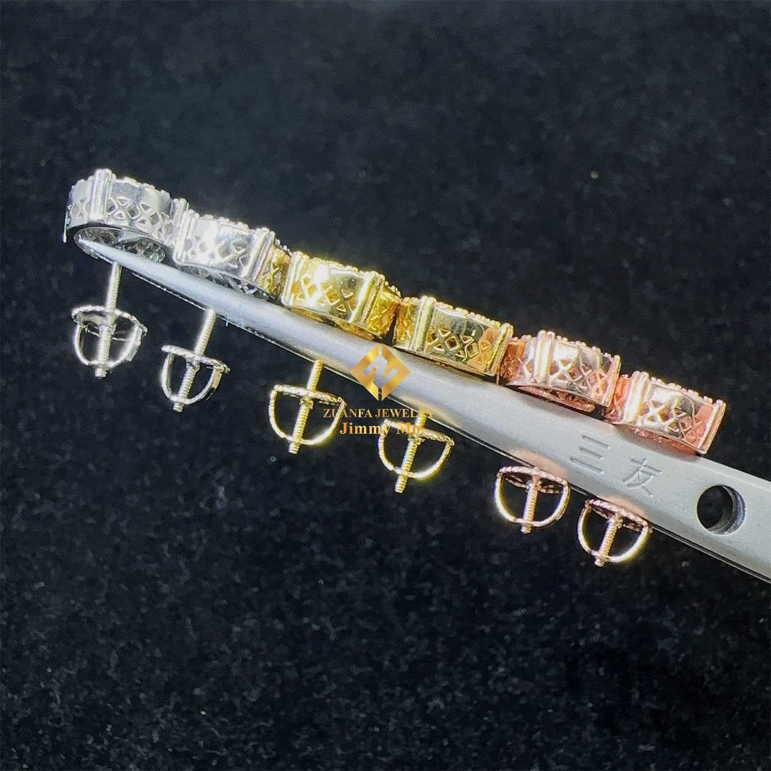 Best Selg Popular Hip Hop Earring Wholesale Price Sier Iced Out Jewelry Vvs Moissanite Dia Men Stud Earrings