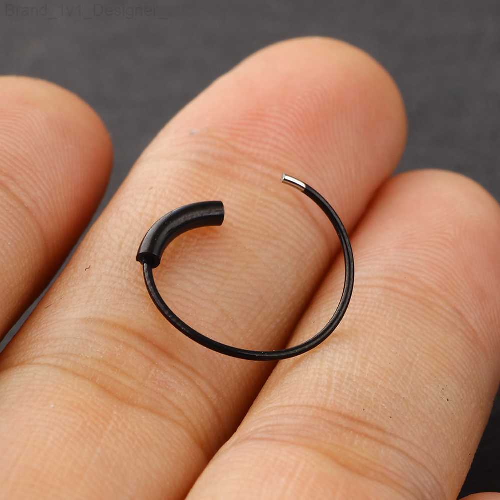 Nose Rings Studs TIANCIFBYJS Fashion Nose Ring Lip Ring Hoop Labret Piercing Rings for Women Pircing Body Jewelry Tragus Earring 60pcs Mix 3 Size L230