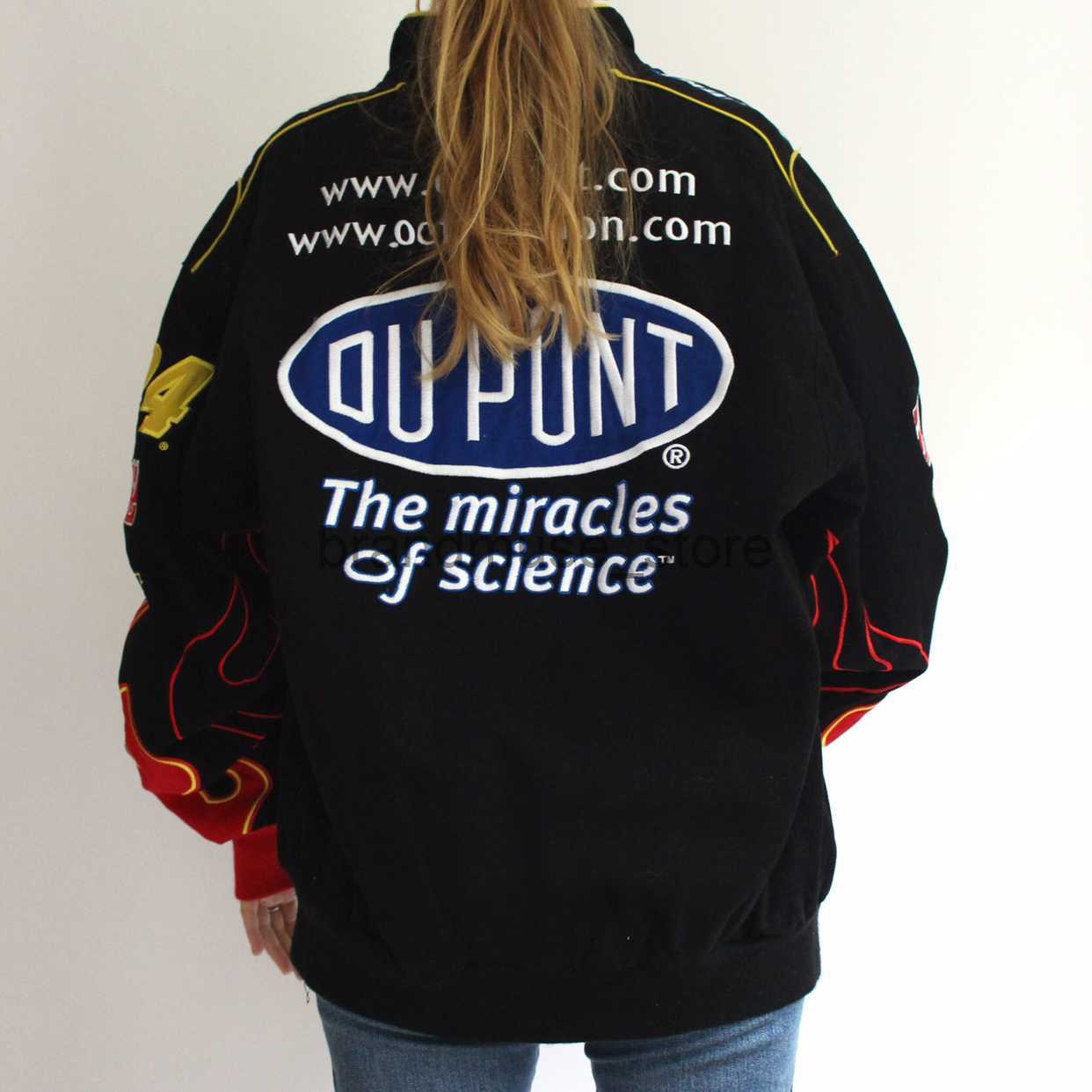 Women's Jackets Winter Clothes Women Jacket Coat Red Printed Zipper Long Sleeve Racing Jacket Women Vintage Sport Style Bomber Coat Women J230806