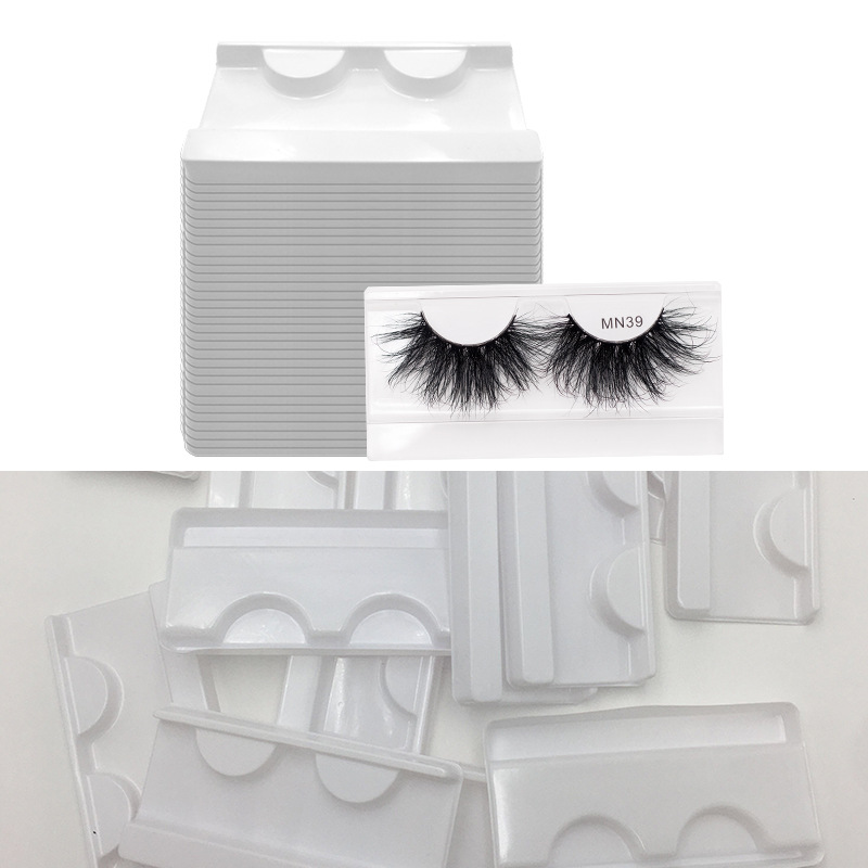 50pcs/set Laser Color Eyelashes Packing Box Lashes Tray Plastic Eyelash Display Transparent Skylight Show Eye Lashes Holder E461