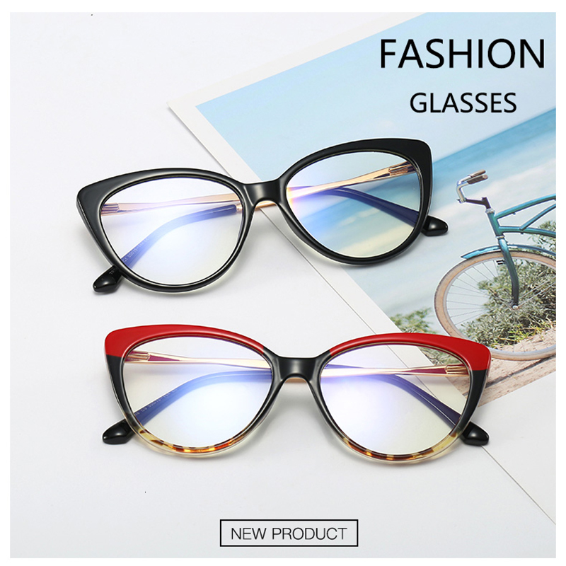 Reading Glasses Red Leopard Pochromic Reading Glasses Women Cat Eye Blue Light Filter Resin Reader Sunglasses With Diopter 0 0.5 0.75 4.0 230804