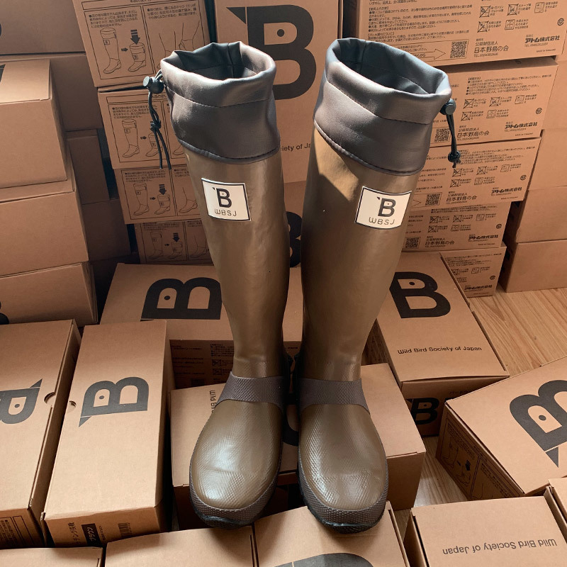 Rain Boots Wild Bird Society of Japan Rainboots Men's outdoor rain boots fishing water boots rubber waterproof shoes wbsj boots japan