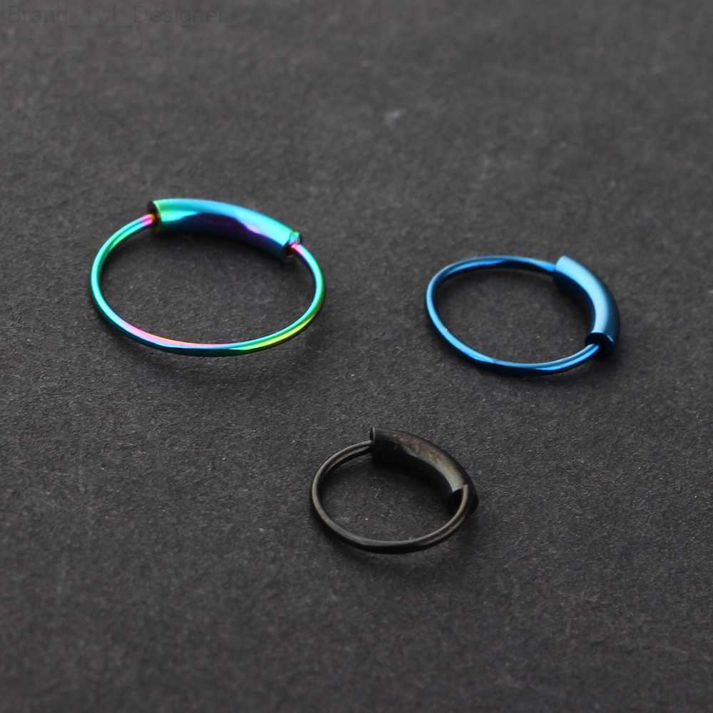 Nose Rings Studs TIANCIFBYJS Fashion Nose Ring Lip Ring Hoop Labret Piercing Rings for Women Pircing Body Jewelry Tragus Earring 60pcs Mix 3 Size L230