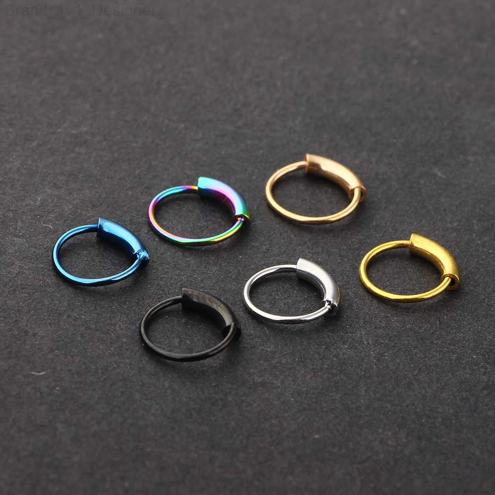 Nose Rings Studs TIANCIFBYJS Fashion Nose Ring Lip Ring Hoop Labret Piercing Rings for Women Pircing Body Jewelry Tragus Earring 60pcs Mix 3 Size L230