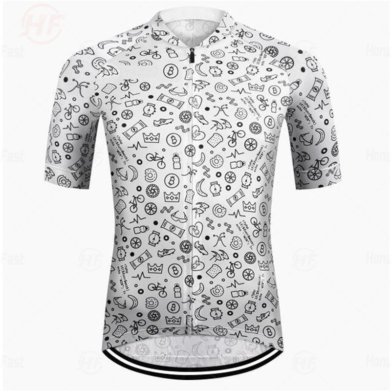 Cycling Shirts Tops Summer High Quality Team Men Cycling Jersey Clothing Black Short Sleeve Breathable Quick Dry Cycle Jersey Clothes Spain 230804bj