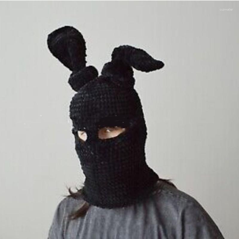 Berets Halloween Balaclavas Long BunnyEar Hat Funny Beanies Ears BunnyBalaclava Cute Ear BunnyHat