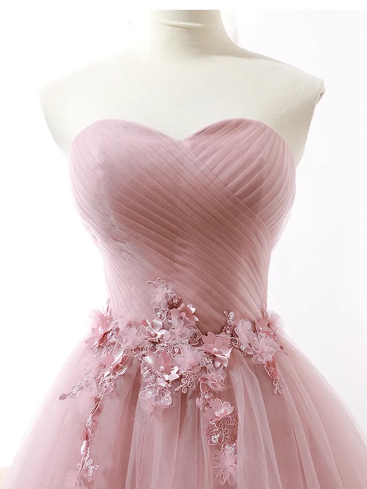 Dusty Rose Lace Appliques Ball Gown Wedding Dresses 2023 Sweetheart Beaded Princess Bride Dresses Robe De Mariee