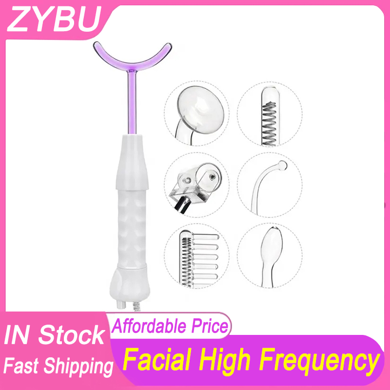 Home Use High Frequency Facial Machine Electrode Wand Acne Spot Treatment Wrinkles Remover Electrotherapy Beauty Therapy Puffy 7 Styles Glass Tube
