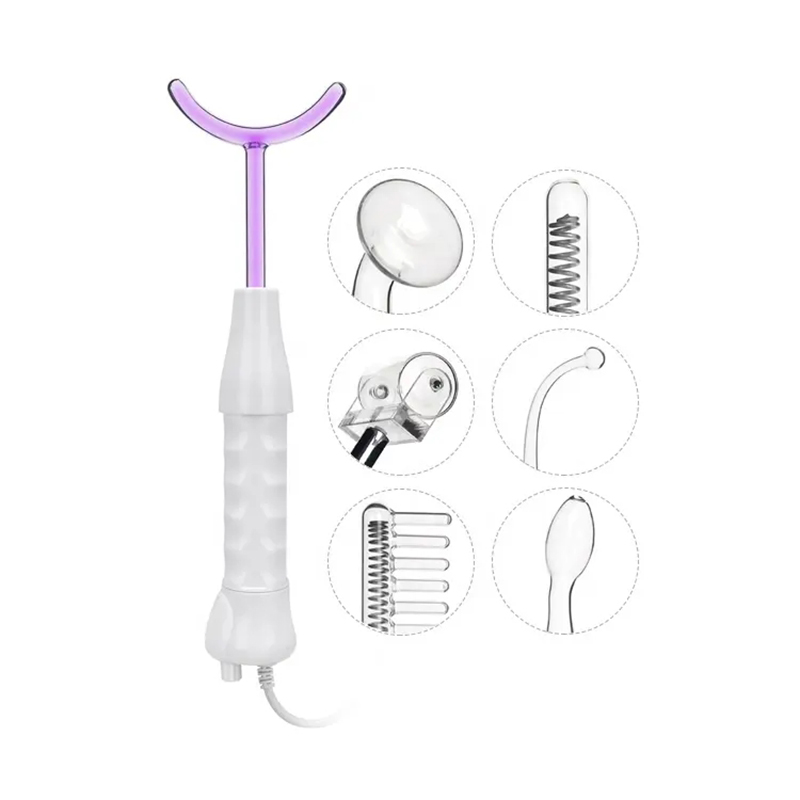 High Frequency 7 Replacement Electrodes Glass Tube Facial Electrotherapy Wand Acne Spot Remover Beauty Device Argon Neon Light Therapy Wand