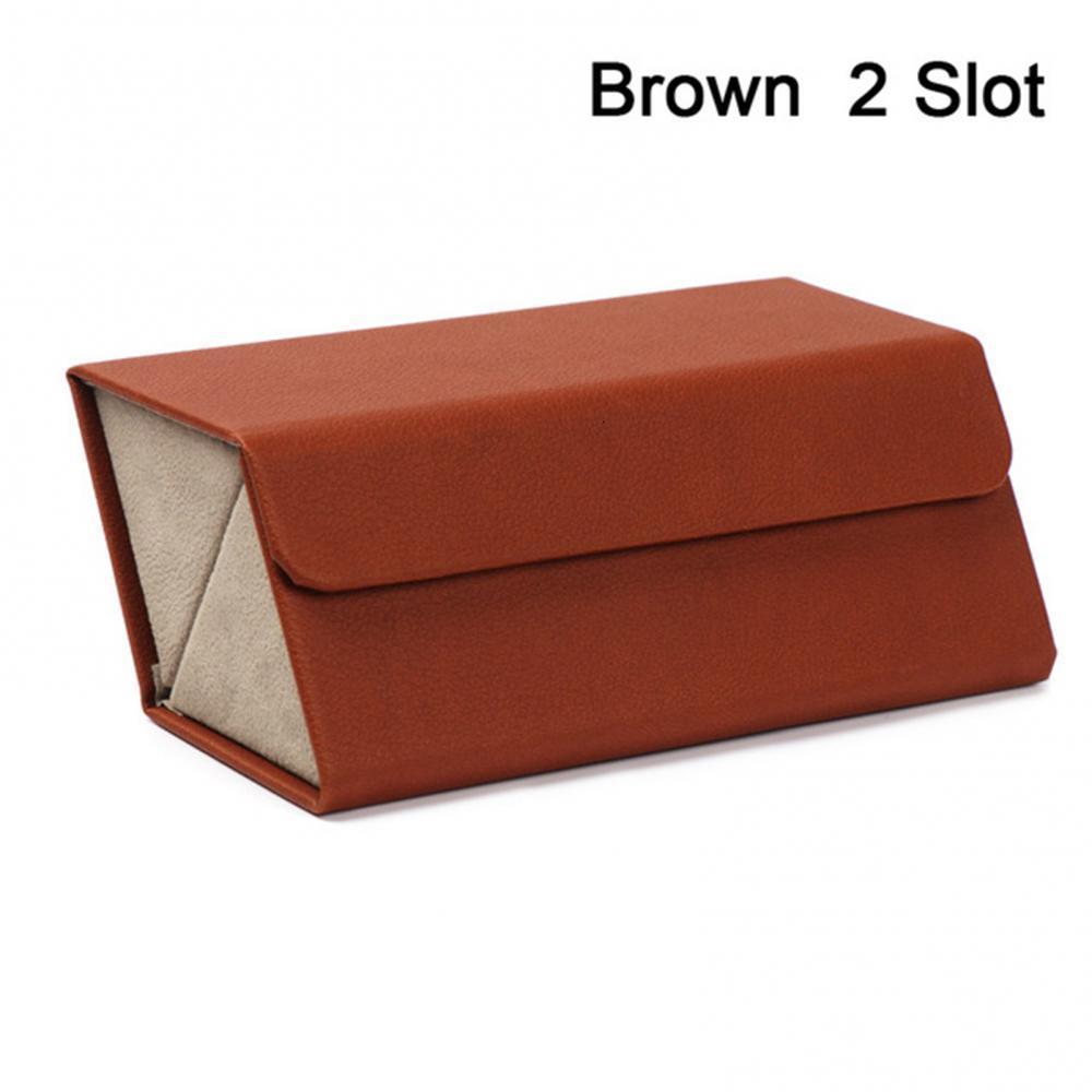 Sunglasses Cases Portable Sunglasses Organizer Multi-slot Display Simple Travel Sun Glasses Case Leather Storage Organizer Glasses Storage Box 230807