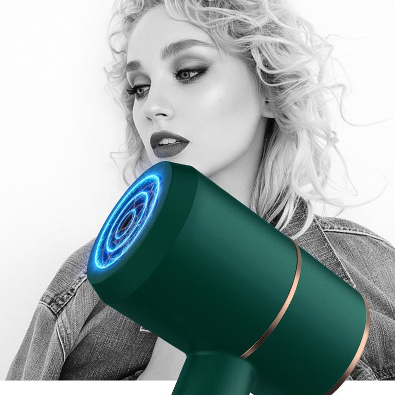 Hair Dryers Electric Dryer Negative Ionic Strong Cold Wind Blower Mini For Home Appliance BlueLight Care Secador De Pelo 230807