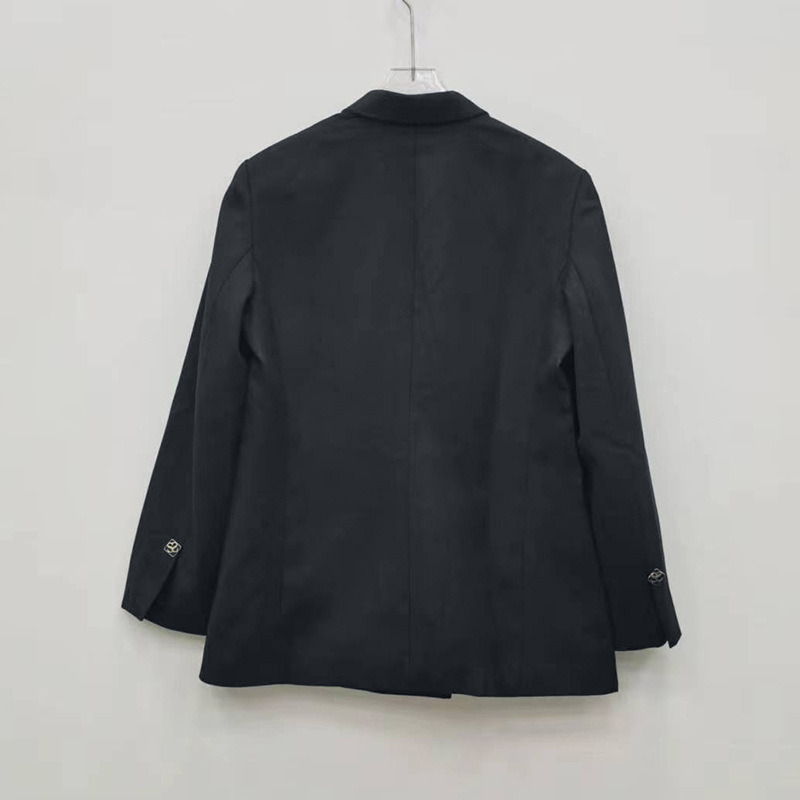 Sandra double-breasted temperament Joker black suit jacket
