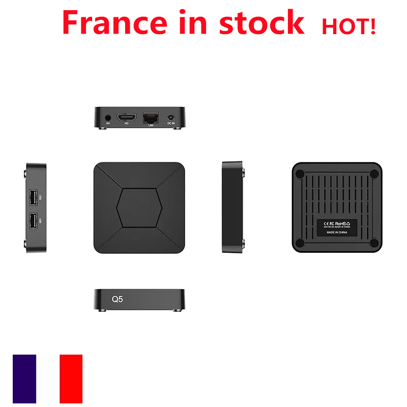 Ship from france Q5 Android 10 TV Box Android 4K Dual WiFi Media Player Allwinner H313 TVBOX 2GB 8GB HDR10 2.4G 5G