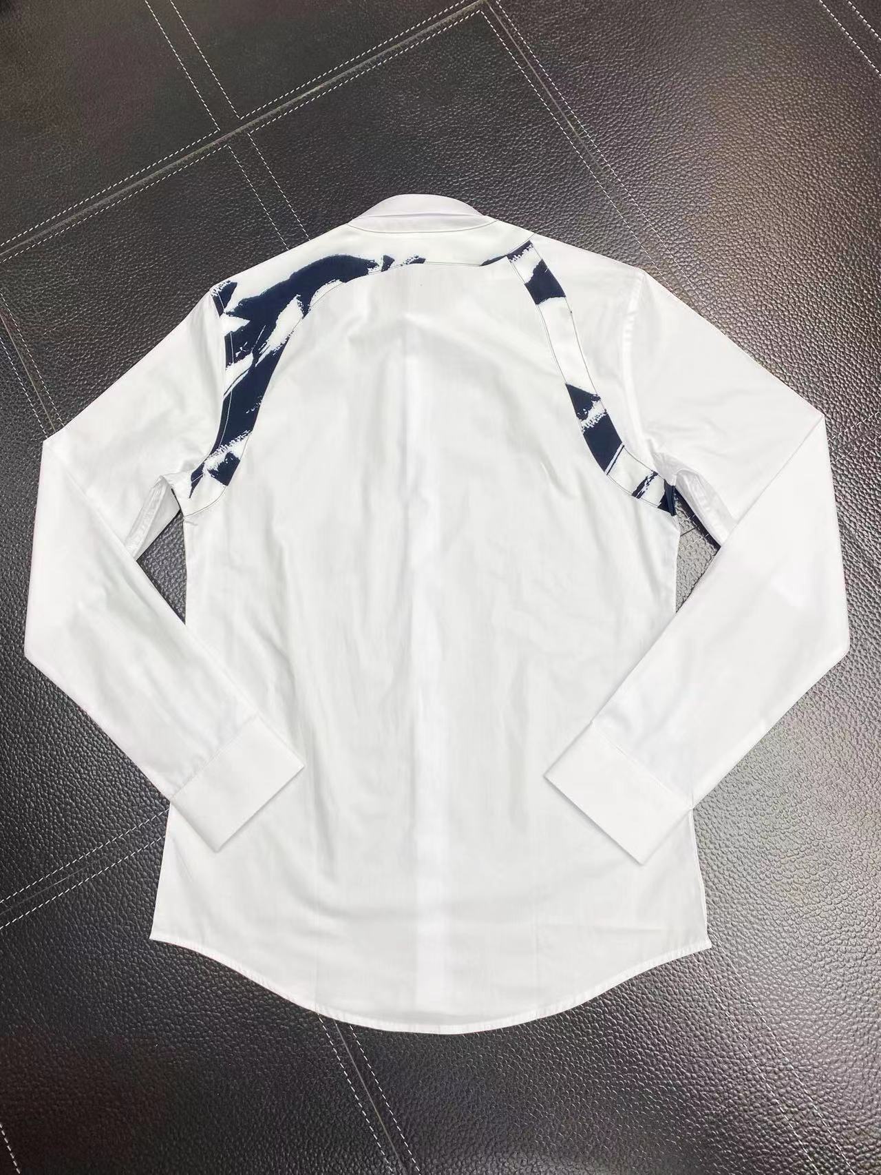 Mens Dress Shirts Cotton Watercolour Harness Long Sleeve Shirt Camisas Masculina Casual Slim Fit Mens Business Shirt 19172 S25516