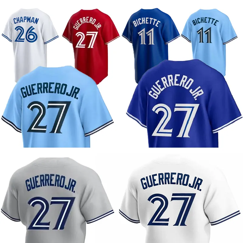 Baseball Jerseys 27 Vladimir Guerrero Jr. Jersey 11 Bo Bichette 4 George Springer 26 Matt Chapman 6 Alek Manoah 30 Alejandro Kirk