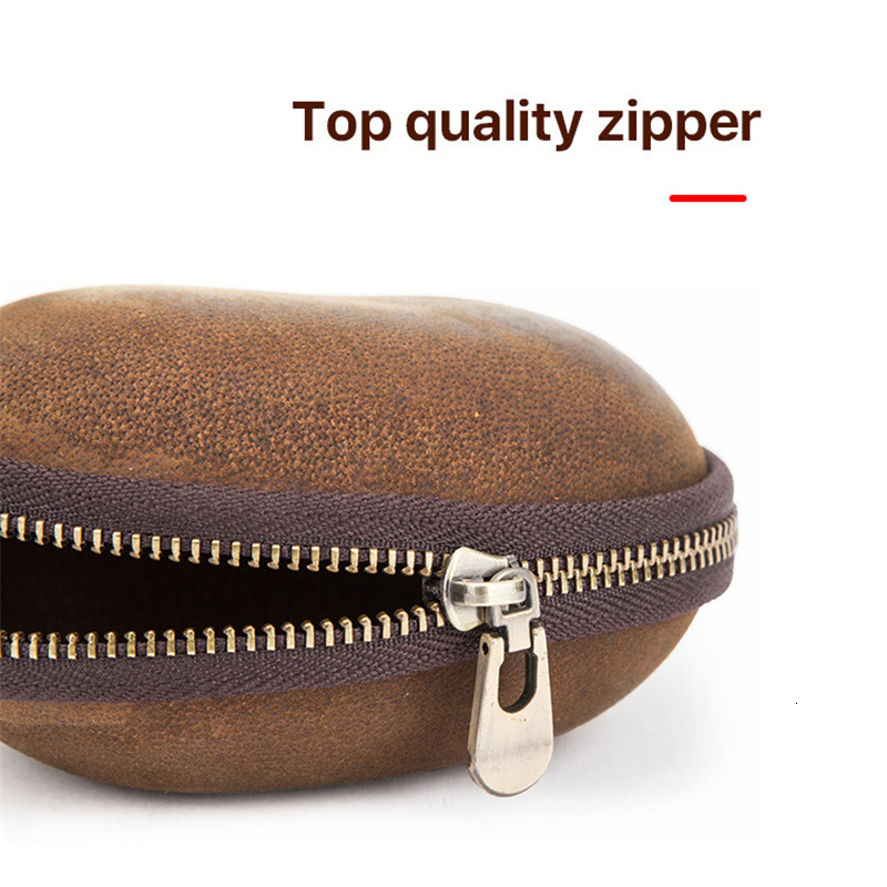 Sunglasses Cases Vintage Cow Leather Protable Folding Sunglasses Protector Travel Pack Pouch Glasses Case Zipper Box Hard Eyewear 230807