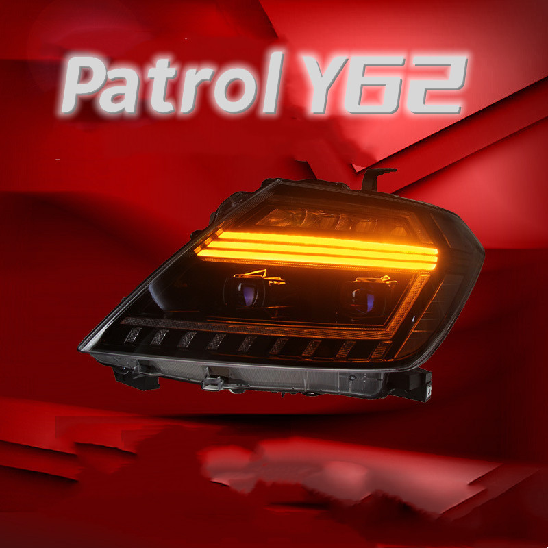 Full LED Headlights Assembly For Nissan Patrol Y62 20 12-20 19 LED Lens Driving Lights High Low Beam Front Lamp
