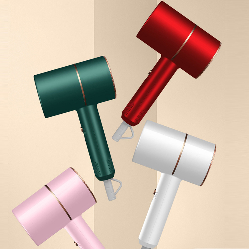 Hair Dryers Electric Dryer Negative Ionic Strong Cold Wind Blower Mini For Home Appliance BlueLight Care Secador De Pelo 230807