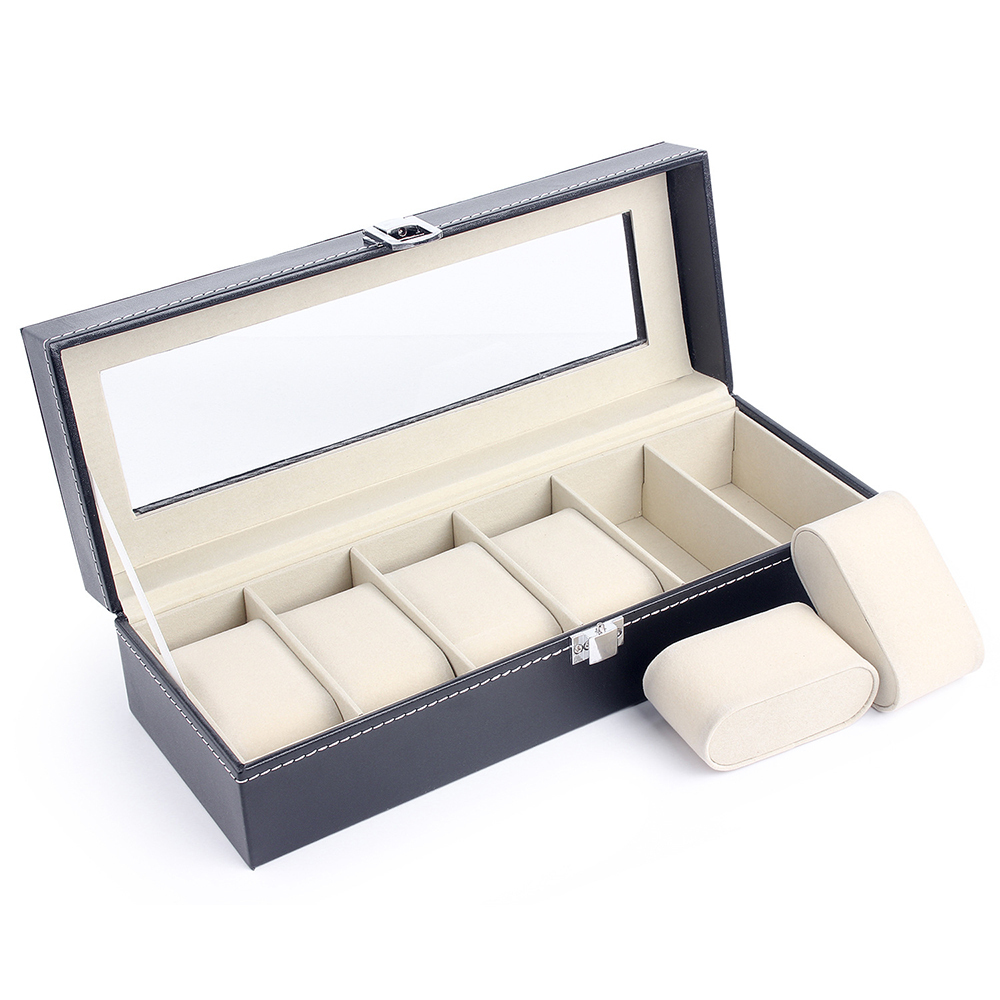 Watch Boxes Cases 2/3/6 Slots Watch Storage Box Pu Leather Watch Organizer Mechanical Watches Display Holder Cases Jewelry Gift Box porta orologi 2308