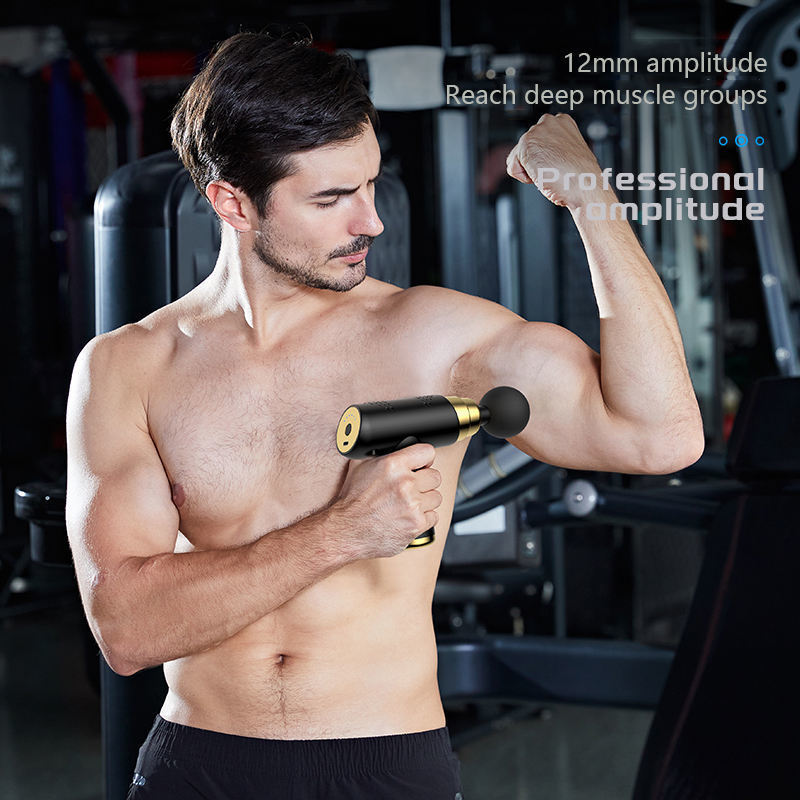 Full Body Massager Muscle Relax Relaxation Electric Fascial Gun Pistolet Heads LCD Touch 32 Speed High Frequency Massage 230807