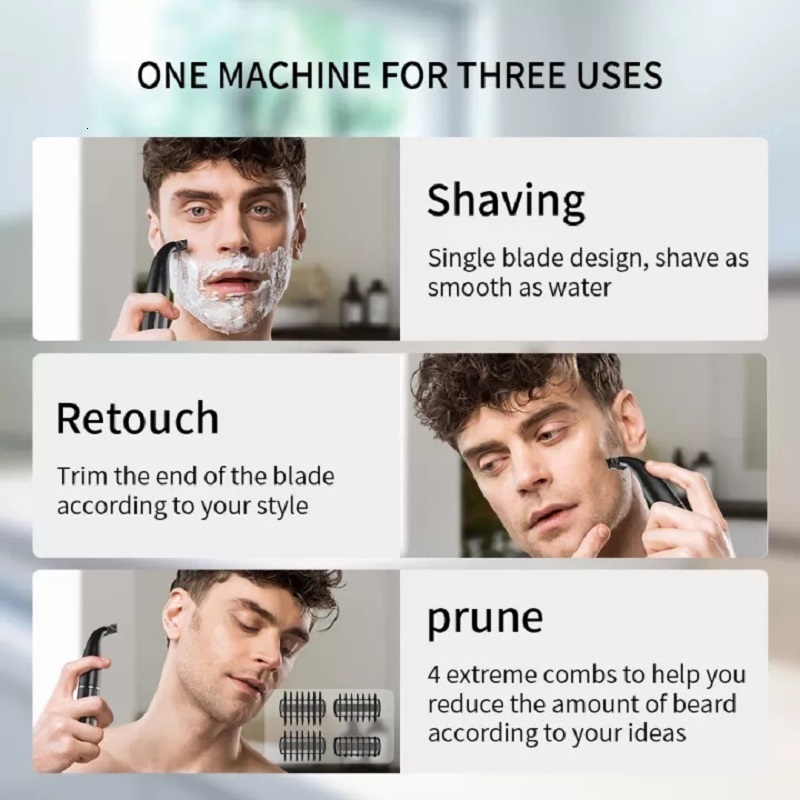 Electric Shavers Mens Groin Hair Trimmer Body Shaver for Men Bikini Epilator Rechargeable Razor Grooming Clipper Shaving Kit 230807