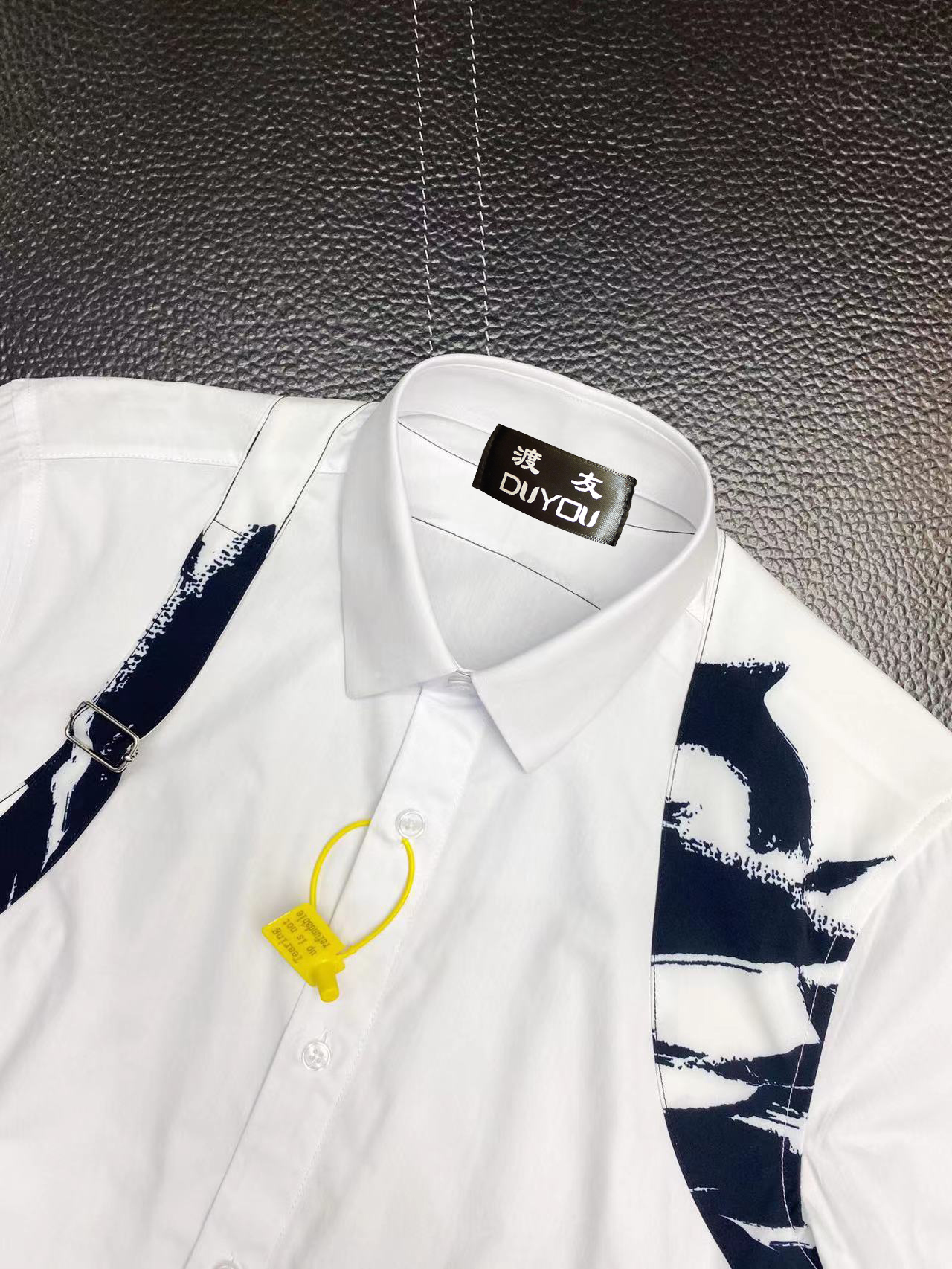 Mens Dress Shirts Cotton Watercolour Harness Long Sleeve Shirt Camisas Masculina Casual Slim Fit Mens Business Shirt 19172 S25516