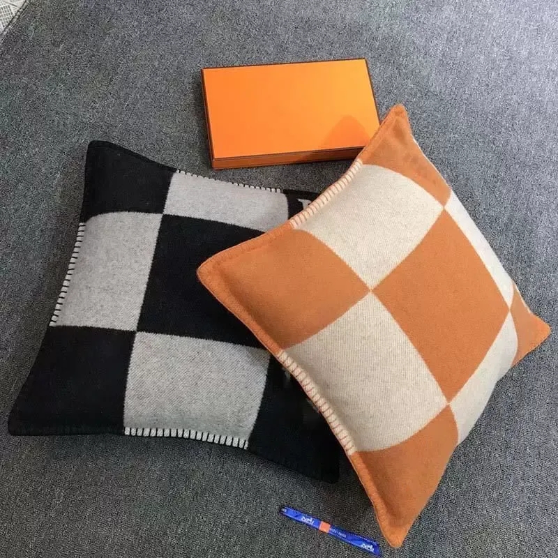 Letter designer pillow bedding home room decor pillowcase couch chair sofa orange car thick cashmere cushion multisize men women casual 45x45CM