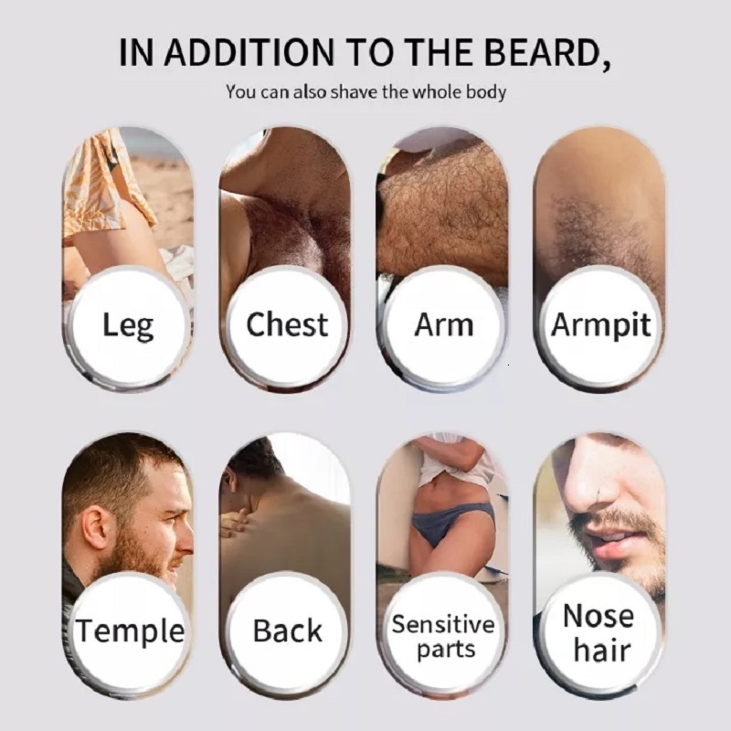 Electric Shavers Mens Groin Hair Trimmer Body Shaver for Men Bikini Epilator Rechargeable Razor Grooming Clipper Shaving Kit 230807