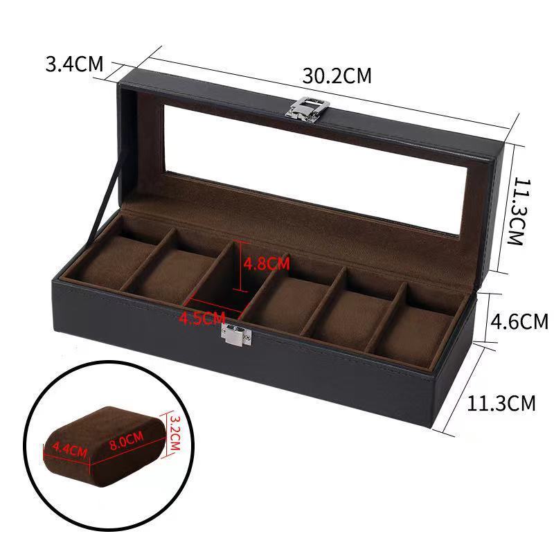 Watch Boxes Cases PU Leather 6/10/12 Watch Box Case Professional Holder Organizer For Clock Watches Jewelry Boxes Travel Case Display 230807