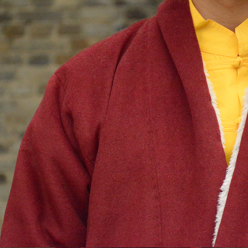 Lama Monk Wear Winter Wave Handmade Coat Tibetan Monk Buddha Winter Jacket Thickened Velvet Dongbo Monk Overcoat Tibet Men