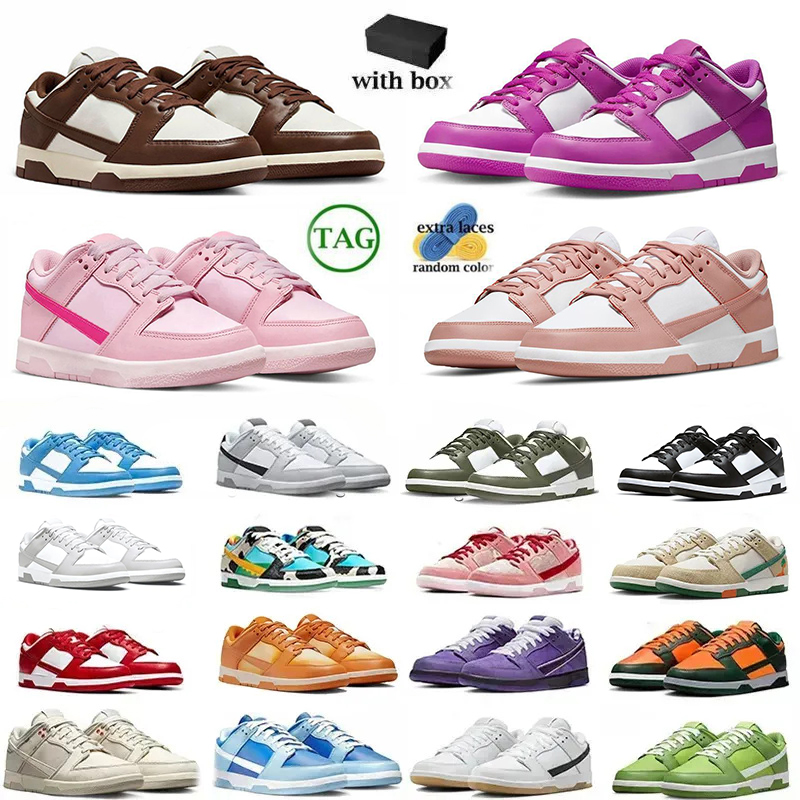 Whisper with Shoes box lows Rose panda Casual Brown Sanddrift triple pink UNC Grey Fog Syracuse Medium Olive Active Fuchsia GAI jogging sneakers size 36-47