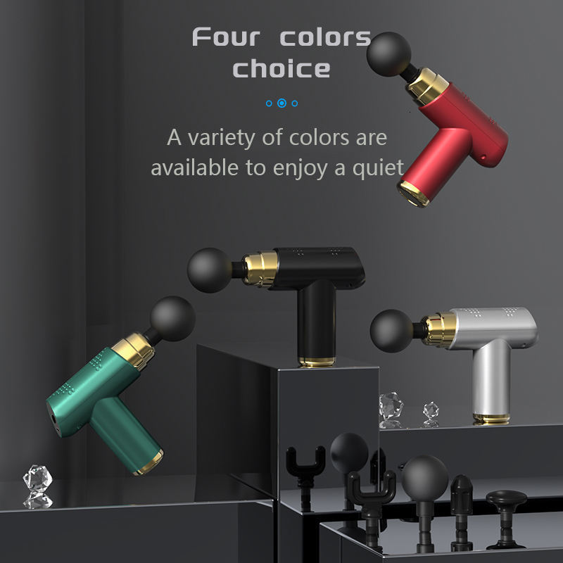 Full Body Massager Muscle Relax Relaxation Electric Fascial Gun Pistolet Heads LCD Touch 32 Speed High Frequency Massage 230807