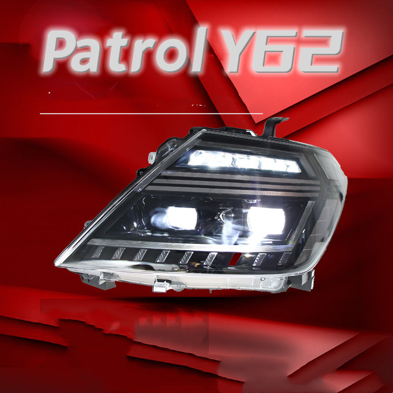 Full LED Headlights Assembly For Nissan Patrol Y62 20 12-20 19 LED Lens Driving Lights High Low Beam Front Lamp