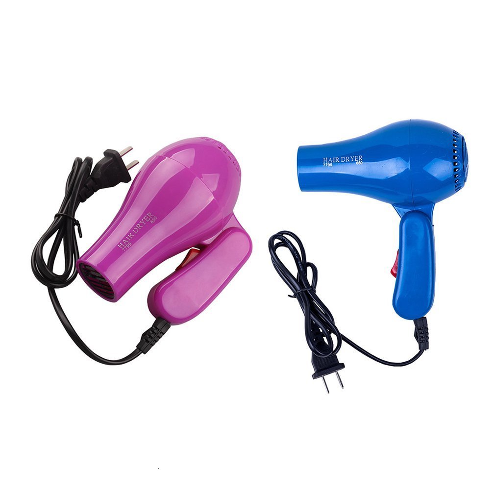 Hair Dryers Mini Professional Dryer Collecting Nozzle 220V US Plug Foldable Travel Household Electric Blower 230807