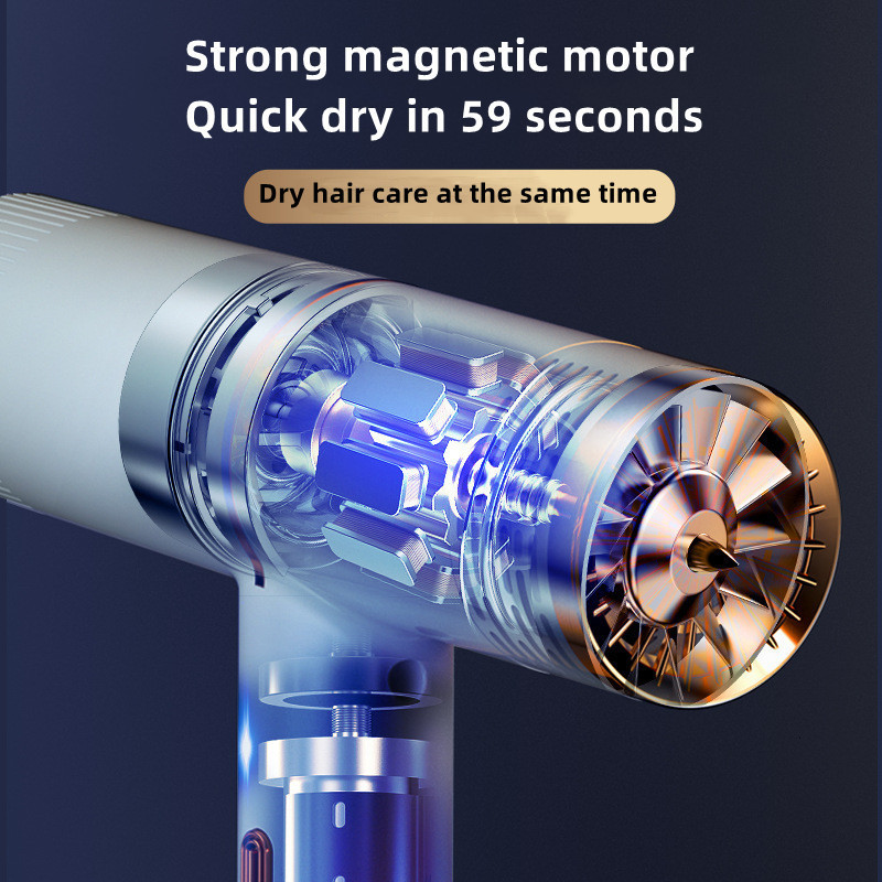 Hair Dryers Professional Dryer High Power Infrared Anion Hammer Powerful Cold And Air Salon Modeling Tool 230807