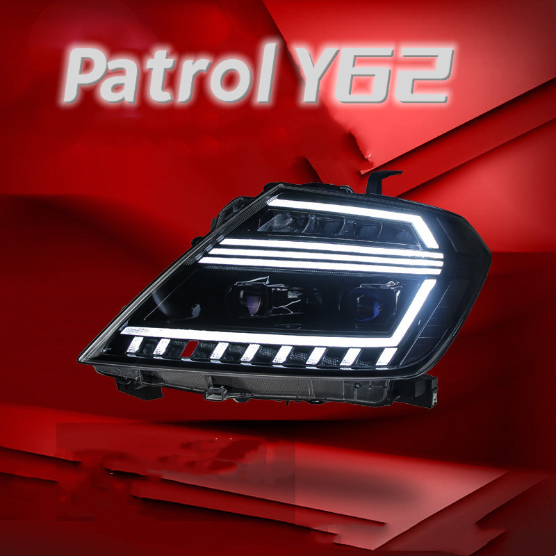 Full LED Headlights Assembly For Nissan Patrol Y62 20 12-20 19 LED Lens Driving Lights High Low Beam Front Lamp